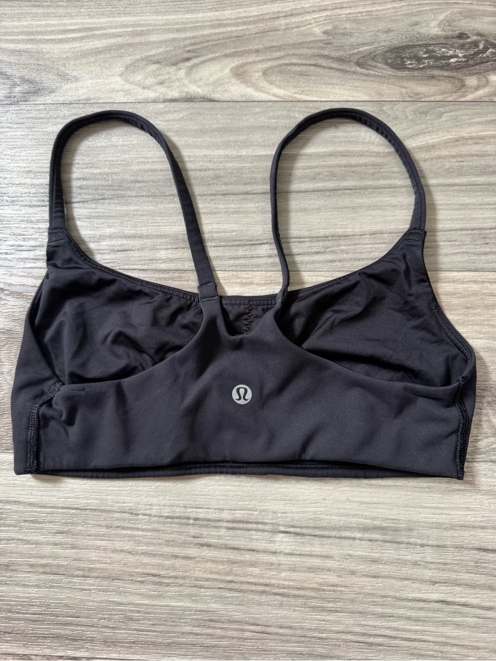 Lululemon Wunder Train Strappy Racer Bra in Black Light Support Size 4 - Picture 2 of 4